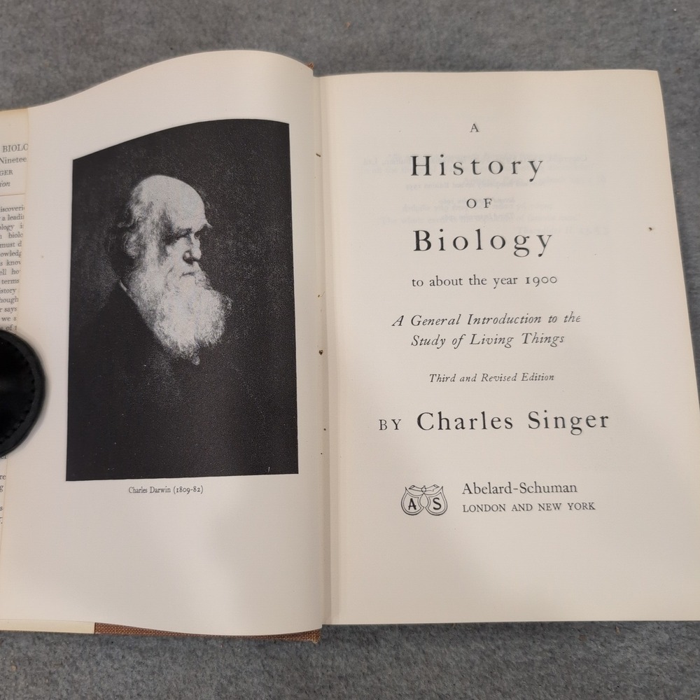 A History of Biology Charles Singer 1962 Revised Edition Hardcover Dust Jacket - Picture 3 of 10